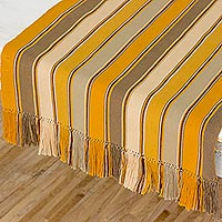 Cotton table runner Honey Wings Guatemala