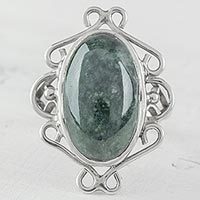 Jade cocktail ring,