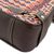Leather accent cotton shoulder bag, 'Geometric Imagination' - Cotton and Espresso Leather Shoulder Handbag from Guatemala (image 2c) thumbail