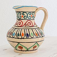 Ceramic pitcher Traditional Refreshment Guatemala
