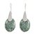 Jade drop earrings, 'Mayan Astronomy' - Oval Jade and Sterling Silver Drop Earrings from Guatemala (image 2a) thumbail