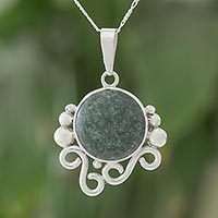 Jade pendant necklace,