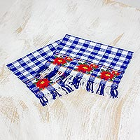 Cotton napkins Sweet Flowers pair Guatemala