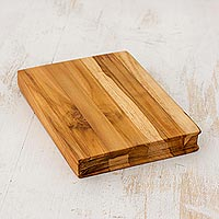 Teakwood cutting board Book Club Treat 9 inch Guatemala