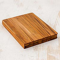 Teakwood cutting board Book Club Treat 11 inch Guatemala