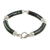 Jade link bracelet, 'Dark Green Natural Connection' - Artisan Crafted Dark Green Jade and Sterling Silver Bracelet (image 2c) thumbail