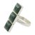 Jade cocktail ring, 'Mayan Style' - Square Jade and Sterling Silver Cocktail Ring from Guatemala (image 2a) thumbail