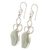 Jade dangle earrings, 'Light Moon Trio' - Light Green Jade and Silver Dangle Earrings from Guatemala (image 2c) thumbail
