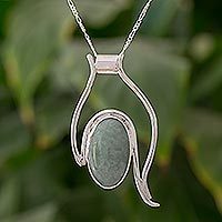 Jade pendant necklace,