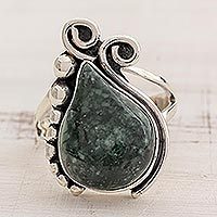Jade cocktail ring,