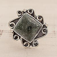 Jade cocktail ring,