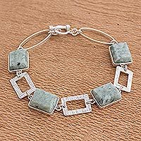 Jade link bracelet,