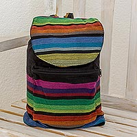 Cotton backpack Tasajera Stripes El Salvador