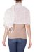 Cotton shawl, 'Beige Embrace' - Handwoven Fringed Cotton Shawl in Beige from Nicaragua (image 2c) thumbail