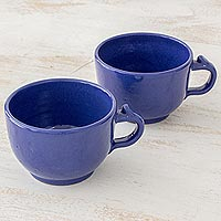Ceramic cups Love in Each Sip pair El Salvador