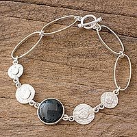 Jade link bracelet,