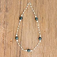 Jade link necklace,