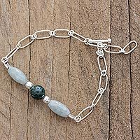 Jade beaded bracelet,
