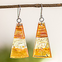 Featured review for Recycled CD dangle earrings, Rising Sun