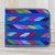 Cotton and leather wallet, 'Colors of the Sea' - Multicolored Leather and Cotton Wallet from Guatemala thumbail