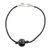 Jade pendant bracelet, 'Beautiful Virtue' - Black Jade Pendant Bracelet from Guatemala (image 2a) thumbail
