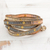 Glass beaded wrap bracelet, 'Cerro de la Cruz in Grey' - Colorful Glass Beaded Wrap Bracelet from Guatemala (image 2b) thumbail