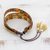 Glass beaded wristband bracelet, 'San Pedro Sunset' - Adjustable Glass Beaded Wristband Bracelet from Guatemala (image 2c) thumbail