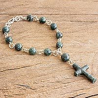 Jade link bracelet,