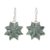 Jade dangle earrings, 'Mayan Succulence' - Star-Shaped Green Jade Dangle Earrings from Guatemala (image 2a) thumbail