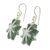 Jade dangle earrings, 'Mayan Succulence' - Star-Shaped Green Jade Dangle Earrings from Guatemala (image 2c) thumbail