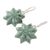 Jade dangle earrings, 'Mayan Succulence' - Star-Shaped Green Jade Dangle Earrings from Guatemala (image 2d) thumbail