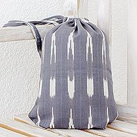 Tie-dyed cotton backpack,