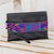 Cotton accent leather wristlet, 'Colorful Night' - Colorful Cotton Accent Leather Wristlet from Guatemala (image 2) thumbail