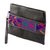 Cotton accent leather wristlet, 'Colorful Night' - Colorful Cotton Accent Leather Wristlet from Guatemala (image 2b) thumbail