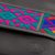 Cotton accent leather wristlet, 'Colorful Night' - Colorful Cotton Accent Leather Wristlet from Guatemala (image 2d) thumbail
