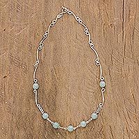 Jade link necklace,