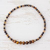 Multi-gemstone beaded stretch anklet,
