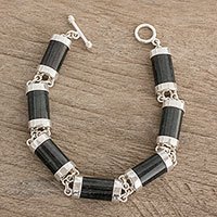 Jade link bracelet,