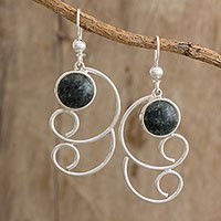 Jade dangle earrings,