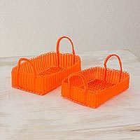 Recycled plastic baskets,