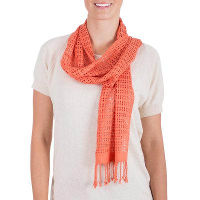 Rayon scarf, Canteloupe Bliss