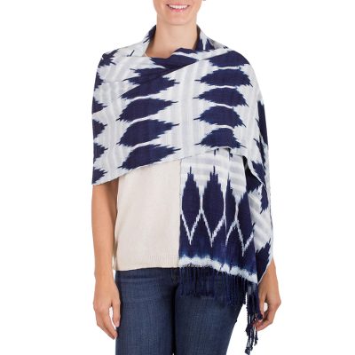 Rayon shawl, Clouds at Night