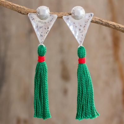 Sterling silver dangle earrings, Free Flight