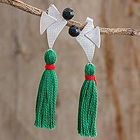 Jade dangle earrings,