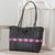 Recycled plastic tote, 'Walk in the Country' - Recycled Plastic Tote with Rainbow Stripe from Guatemala thumbail