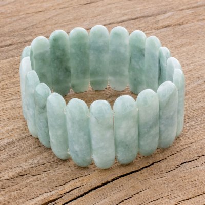 Jade beaded stretch bracelet, Plentiful Beauty