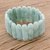Jade beaded stretch bracelet, 'Plentiful Beauty' - Light Green Jade Beaded Stretch Bracelet from Guatemala thumbail