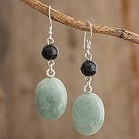 Jade dangle earrings,