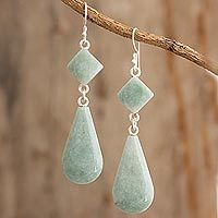 Jade dangle earrings,