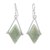 Jade dangle earrings, 'Vibrant Rhombi' - Rhombus-Shaped Jade Dangle Earrings from Guatemala (image 2a) thumbail